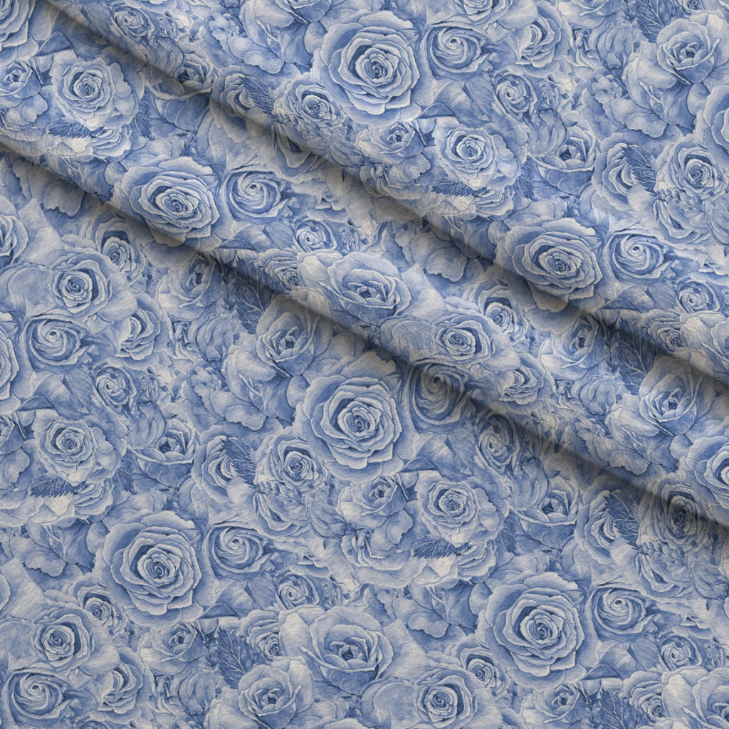 Sepia Blooms Pattern 45 Fleece Fabric — fleece fabric folded close-up preview (mv-fleece-v1:lying)