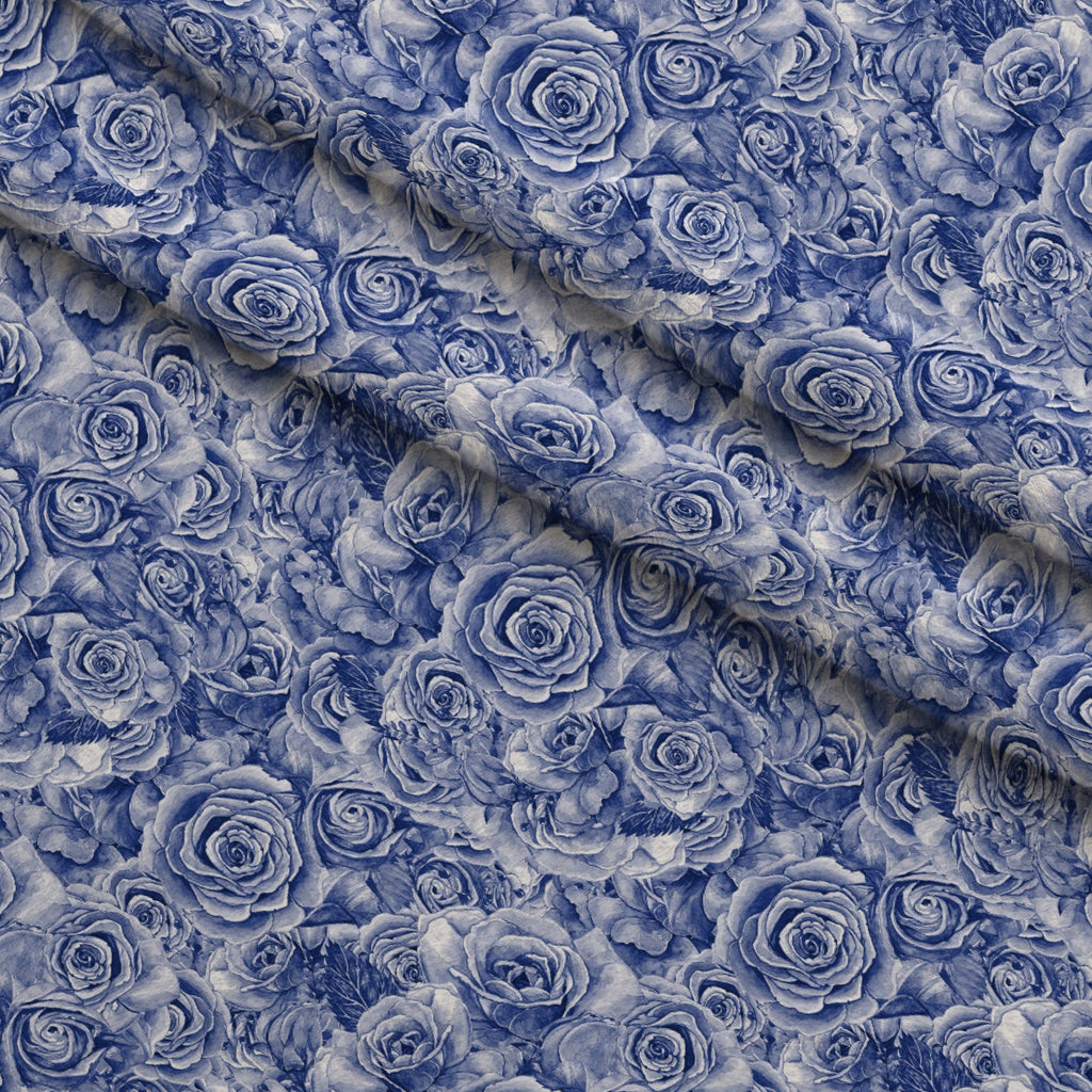 Sepia Blooms Pattern 48 Fleece Fabric — fleece fabric folded close-up preview (mv-fleece-v1:lying)