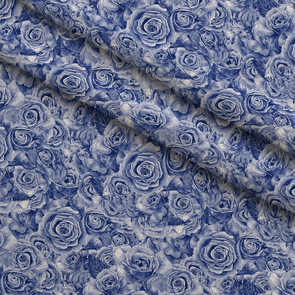 Sepia Blooms Pattern 48 Fleece Fabric — fleece fabric folded close-up preview (mv-fleece-v1:lying)