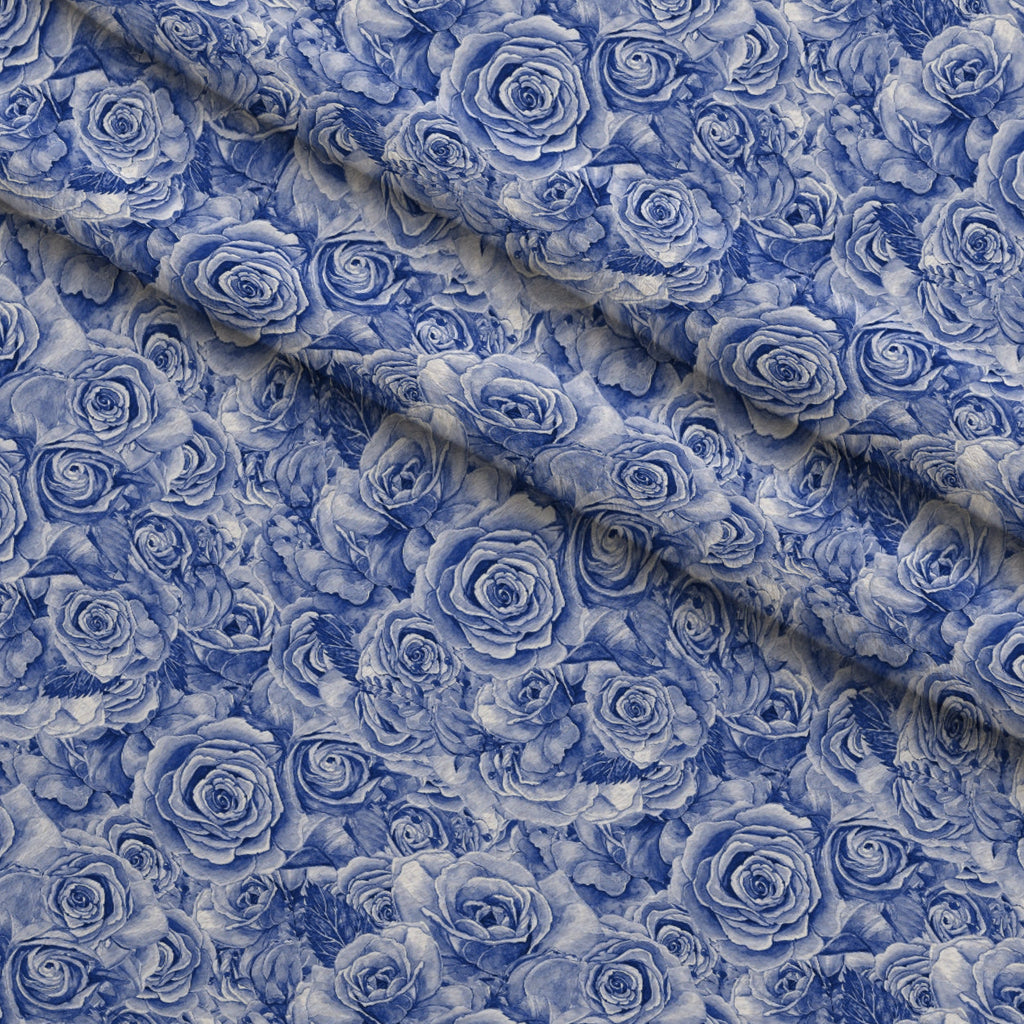 Sepia Blooms Pattern 49 Fleece Fabric — fleece fabric folded close-up preview (mv-fleece-v1:lying)