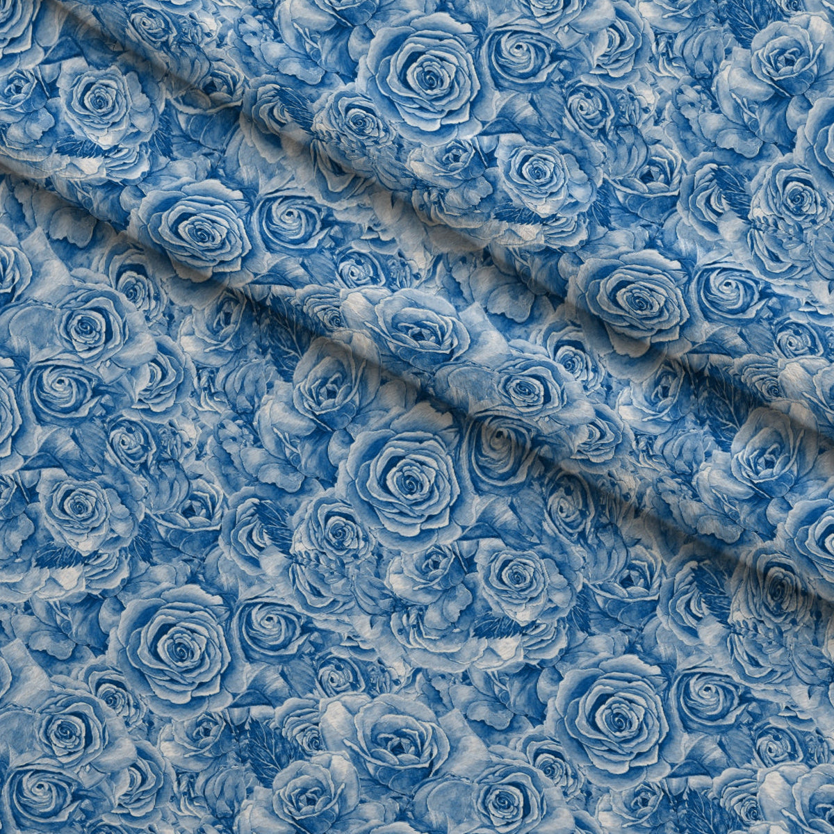 Sepia Blooms Pattern 50 Fleece Fabric — fleece fabric folded close-up preview (mv-fleece-v1:lying)