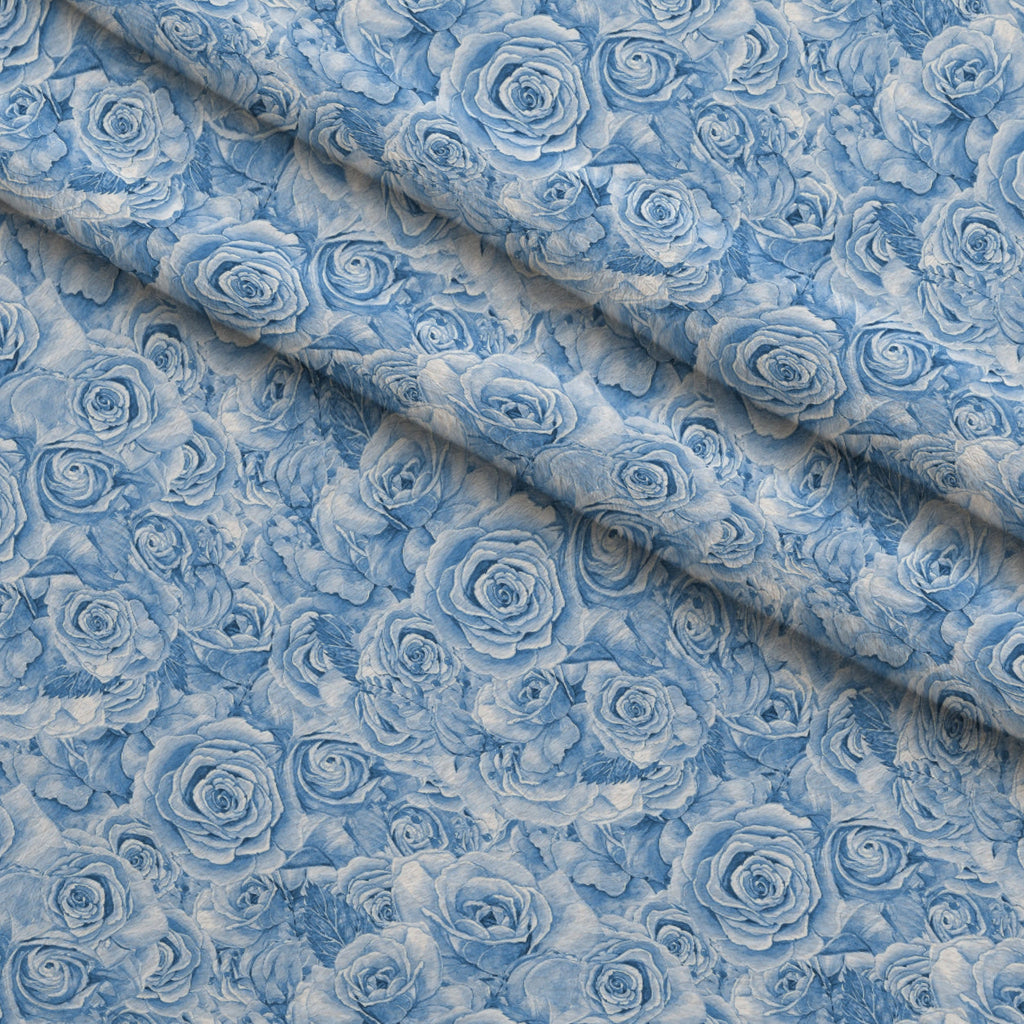 Sepia Blooms Pattern 52 Fleece Fabric — fleece fabric folded close-up preview (mv-fleece-v1:lying)