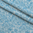 Sepia Blooms Pattern 54 Fleece Fabric — fleece fabric folded close-up preview (mv-fleece-v1:lying)