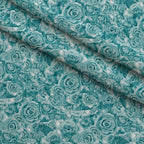 Sepia Blooms Pattern 58 Fleece Fabric — fleece fabric folded close-up preview (mv-fleece-v1:lying)
