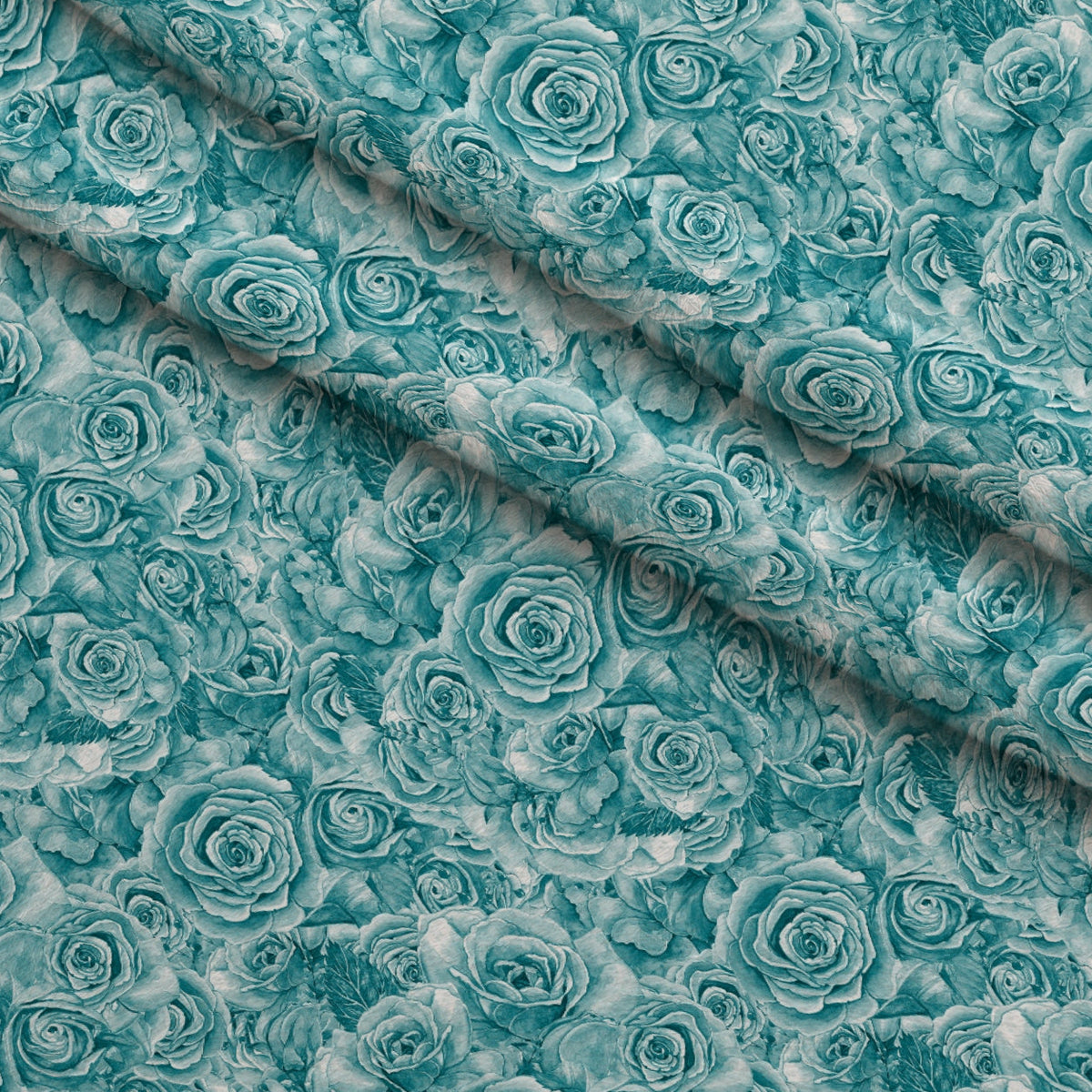 Sepia Blooms Pattern 58 Fleece Fabric — fleece fabric folded close-up preview (mv-fleece-v1:lying)