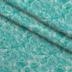 Sepia Blooms Pattern 59 Fleece Fabric — fleece fabric folded close-up preview (mv-fleece-v1:lying)