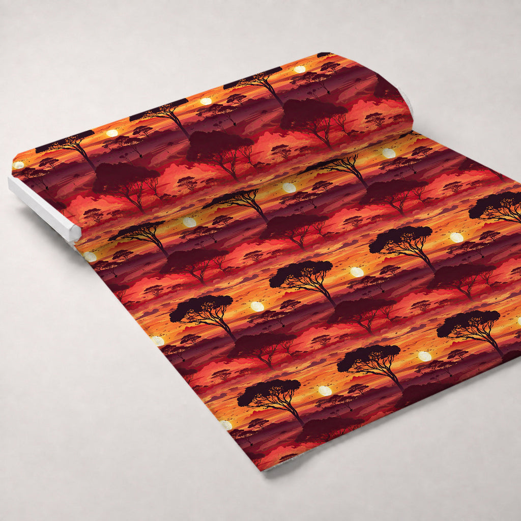 Serengeti Dusk Pattern 10 Fleece Fabric — fleece fabric unrolled bolt preview (mv-fleece-v1:bolt)