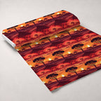 Serengeti Dusk Pattern 10 Fleece Fabric — fleece fabric unrolled bolt preview (mv-fleece-v1:bolt)
