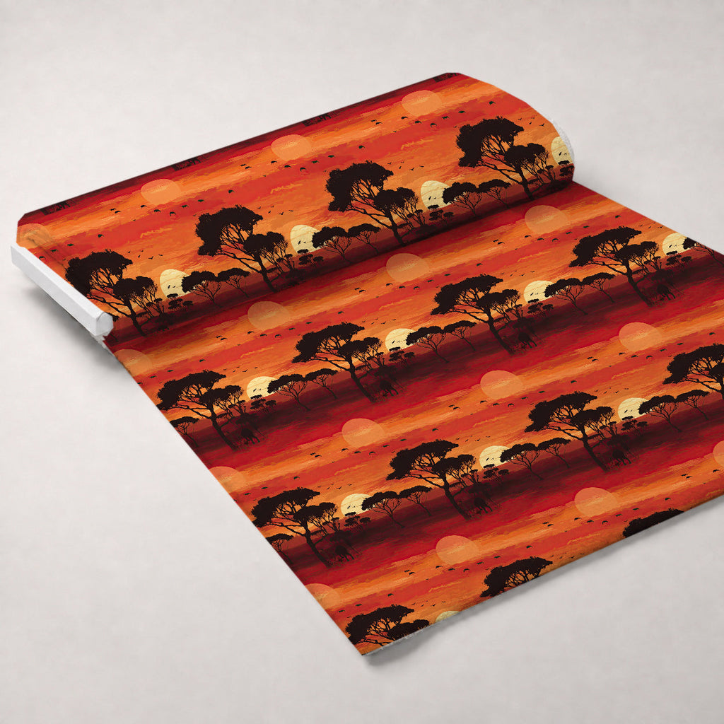 Serengeti Dusk Pattern 11 Fleece Fabric — fleece fabric unrolled bolt preview (mv-fleece-v1:bolt)