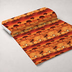 Serengeti Dusk Pattern 12 Fleece Fabric — fleece fabric unrolled bolt preview (mv-fleece-v1:bolt)