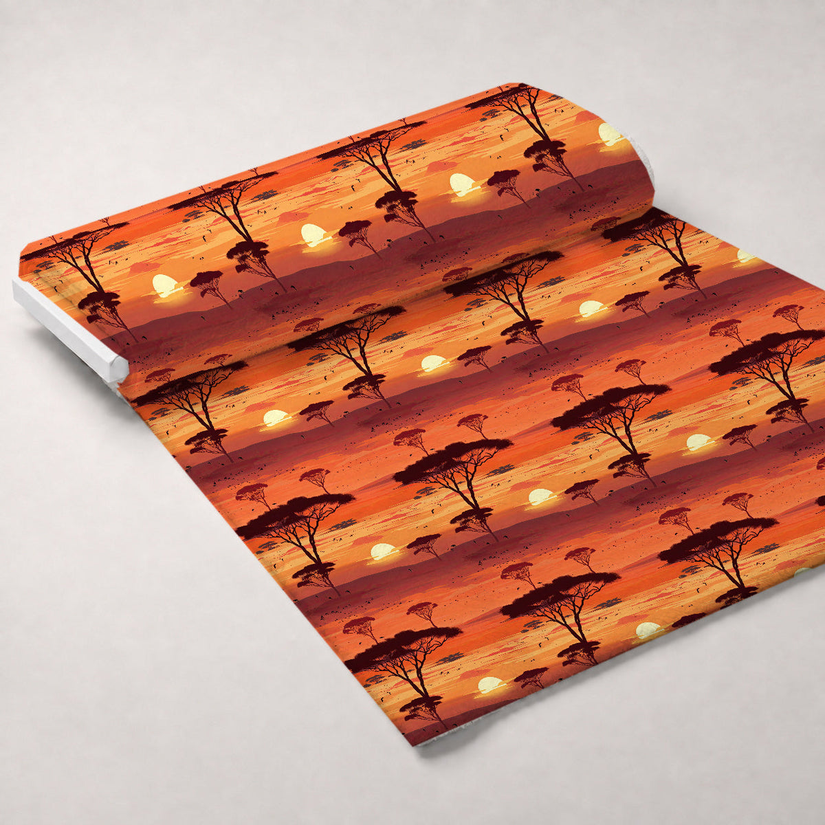 Serengeti Dusk Pattern 9 Fleece Fabric — fleece fabric unrolled bolt preview (mv-fleece-v1:bolt)