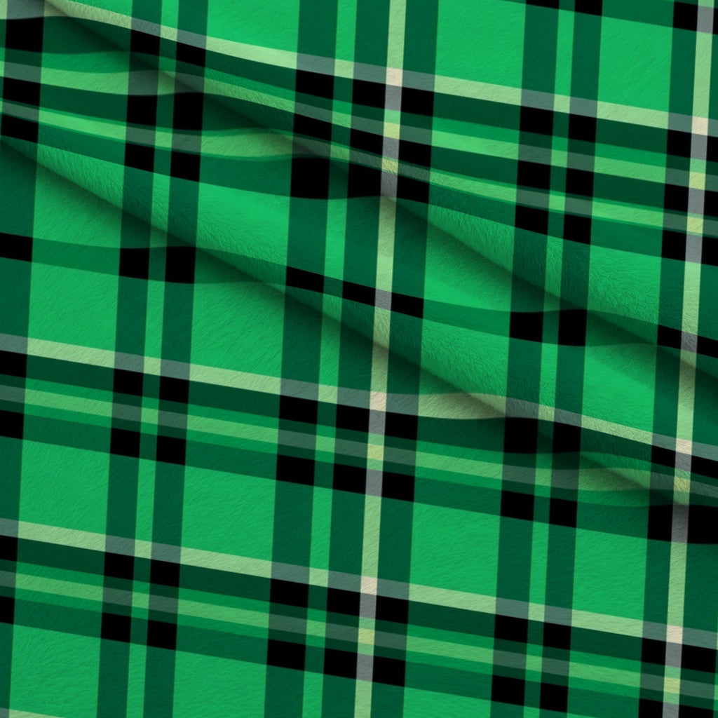 Shamrock Shimmer Pattern 1 Fleece Fabric — fleece fabric folded close-up preview (mv-fleece-v1:lying)