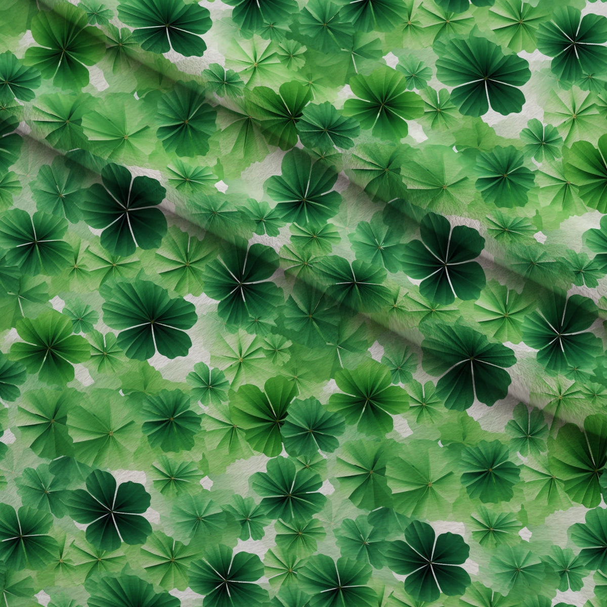 Shamrock Shimmer Pattern 10 Fleece Fabric — fleece fabric folded close-up preview (mv-fleece-v1:lying)