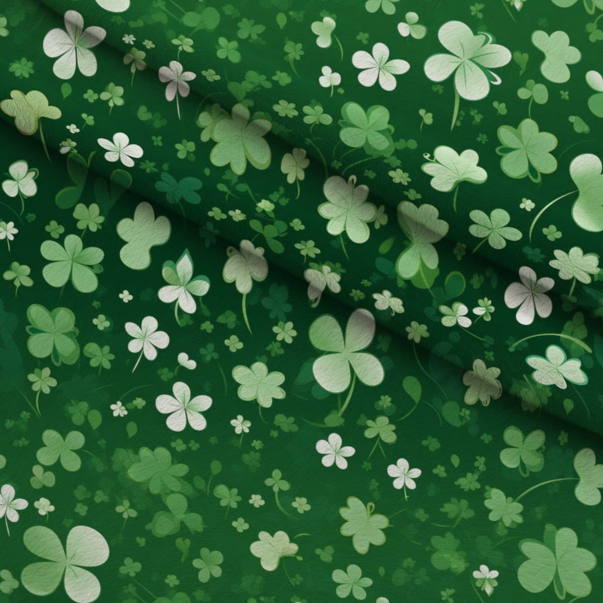 Shamrock Shimmer Pattern 11 Fleece Fabric — fleece fabric folded close-up preview (mv-fleece-v1:lying)
