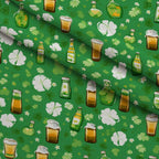 Shamrock Shimmer Pattern 13 Fleece Fabric — fleece fabric folded close-up preview (mv-fleece-v1:lying)