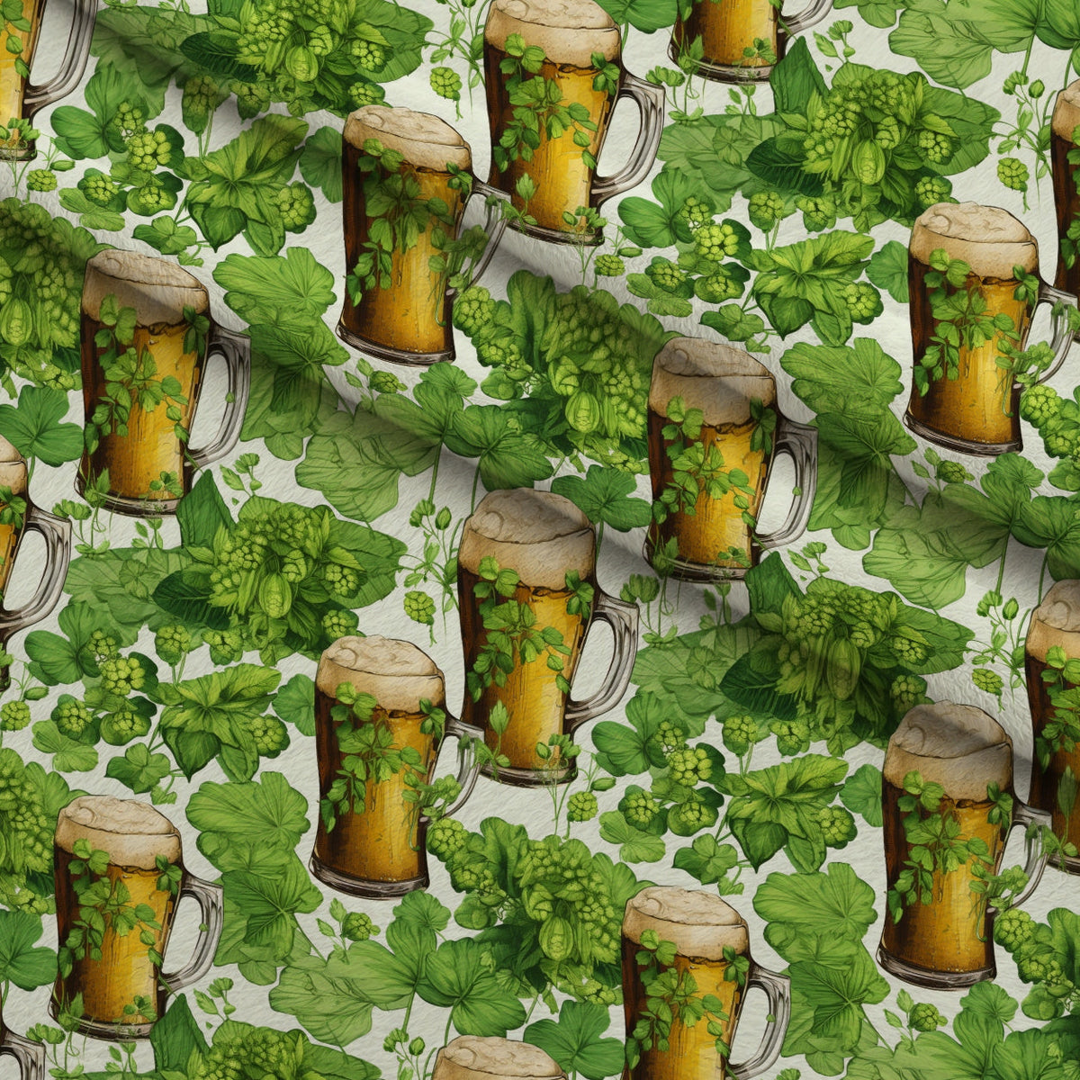 Shamrock Shimmer Pattern 16 Fleece Fabric — fleece fabric folded close-up preview (mv-fleece-v1:lying)