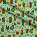 Shamrock Shimmer Pattern 17 Fleece Fabric — fleece fabric folded close-up preview (mv-fleece-v1:lying)