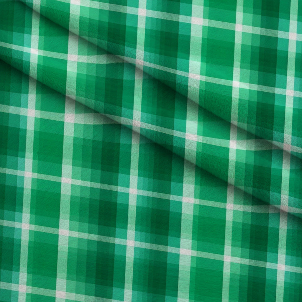 Shamrock Shimmer Pattern 2 Fleece Fabric — fleece fabric folded close-up preview (mv-fleece-v1:lying)