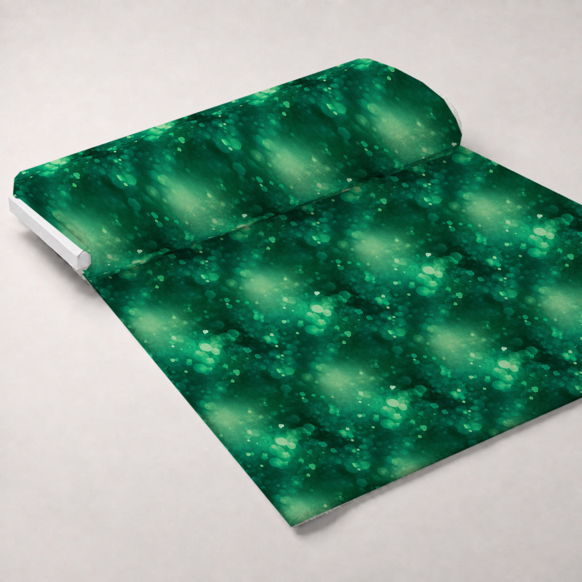Shamrock Shimmer Pattern 21 Fleece Fabric — fleece fabric unrolled bolt preview (mv-fleece-v1:bolt)