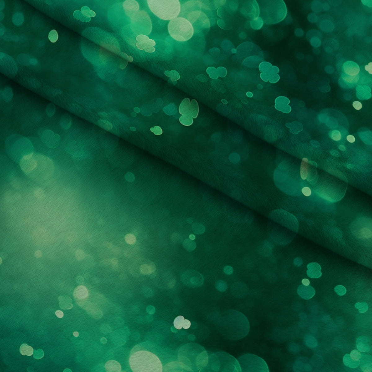 Shamrock Shimmer Pattern 21 Fleece Fabric — fleece fabric folded close-up preview (mv-fleece-v1:lying)