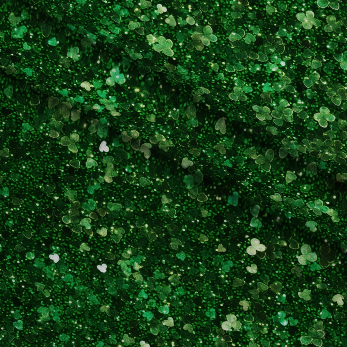 Shamrock Shimmer Pattern 22 Fleece Fabric — fleece fabric folded close-up preview (mv-fleece-v1:lying)