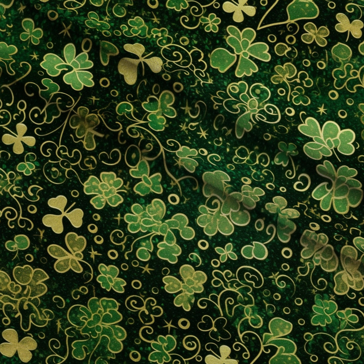 Shamrock Shimmer Pattern 24 Fleece Fabric — fleece fabric folded close-up preview (mv-fleece-v1:lying)