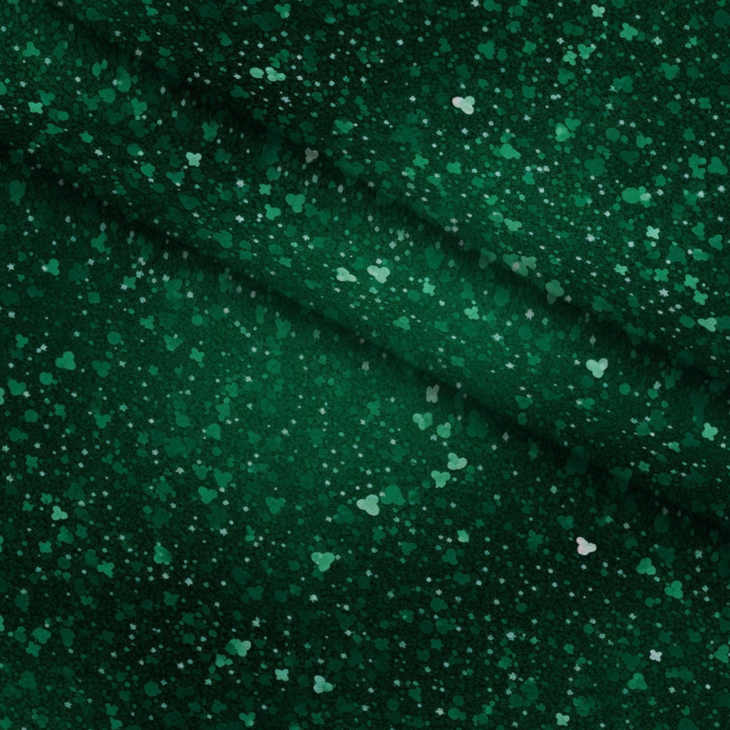 Shamrock Shimmer Pattern 25 Fleece Fabric — fleece fabric folded close-up preview (mv-fleece-v1:lying)
