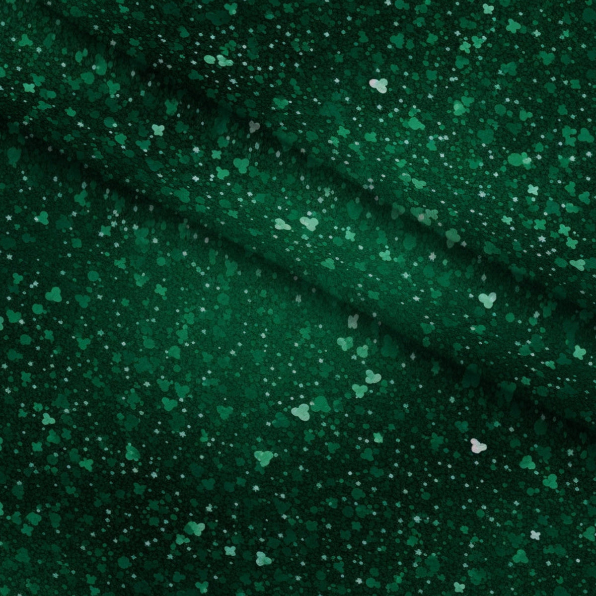 Shamrock Shimmer Pattern 25 Fleece Fabric — fleece fabric folded close-up preview (mv-fleece-v1:lying)