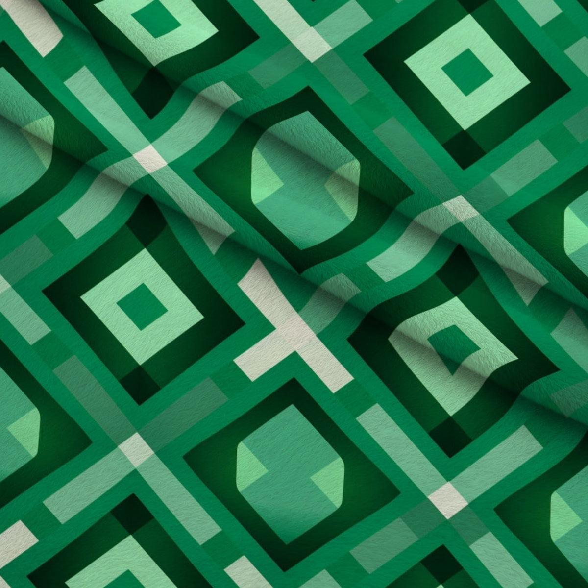 Shamrock Shimmer Pattern 4 Fleece Fabric — fleece fabric folded close-up preview (mv-fleece-v1:lying)