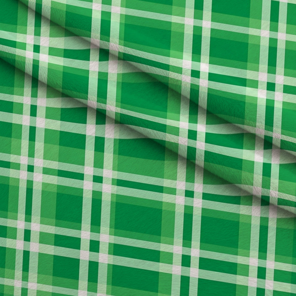 Shamrock Shimmer Pattern 6 Fleece Fabric — fleece fabric folded close-up preview (mv-fleece-v1:lying)