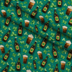 Shamrock Shimmer Pattern 8 Fleece Fabric — fleece fabric folded close-up preview (mv-fleece-v1:lying)