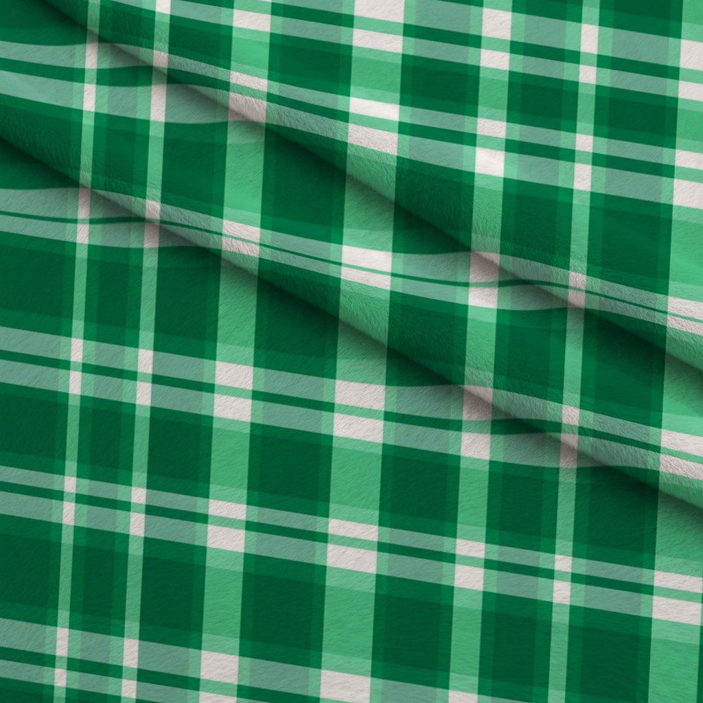 Shamrock Shimmer Pattern 9 Fleece Fabric — fleece fabric folded close-up preview (mv-fleece-v1:lying)