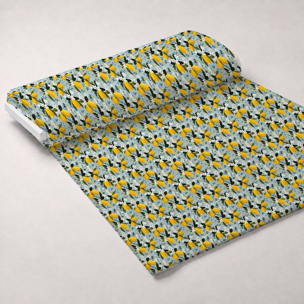 Sicilian Citrus Grove Pattern 10 Fleece Fabric — fleece fabric unrolled bolt preview (mv-fleece-v1:bolt)