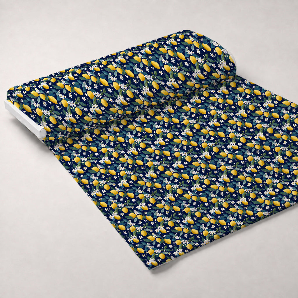 Sicilian Citrus Grove Pattern 11 Fleece Fabric — fleece fabric unrolled bolt preview (mv-fleece-v1:bolt)