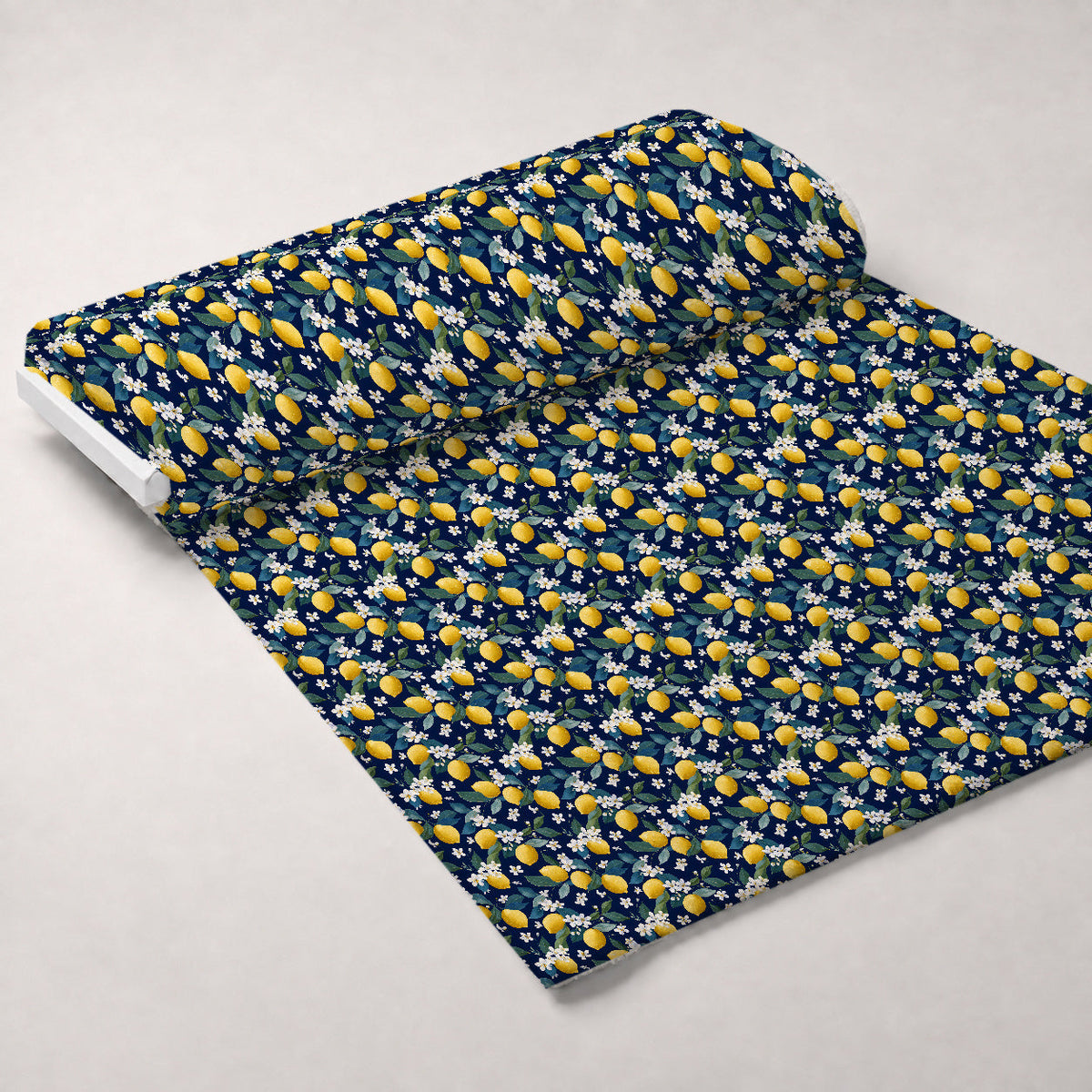 Sicilian Citrus Grove Pattern 11 Fleece Fabric — fleece fabric unrolled bolt preview (mv-fleece-v1:bolt)