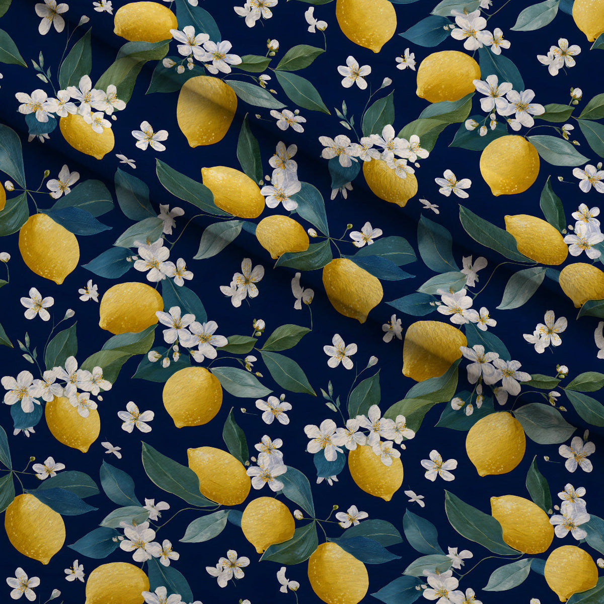 Sicilian Citrus Grove Pattern 11 Fleece Fabric — fleece fabric folded close-up preview (mv-fleece-v1:lying)