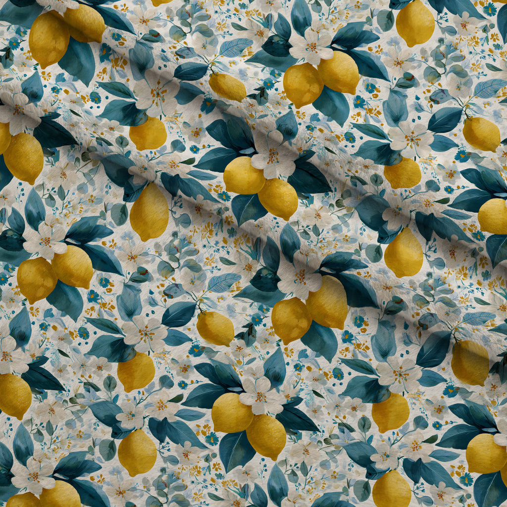 Sicilian Citrus Grove Pattern 12 Fleece Fabric — fleece fabric folded close-up preview (mv-fleece-v1:lying)