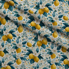 Sicilian Citrus Grove Pattern 12 Fleece Fabric — fleece fabric folded close-up preview (mv-fleece-v1:lying)