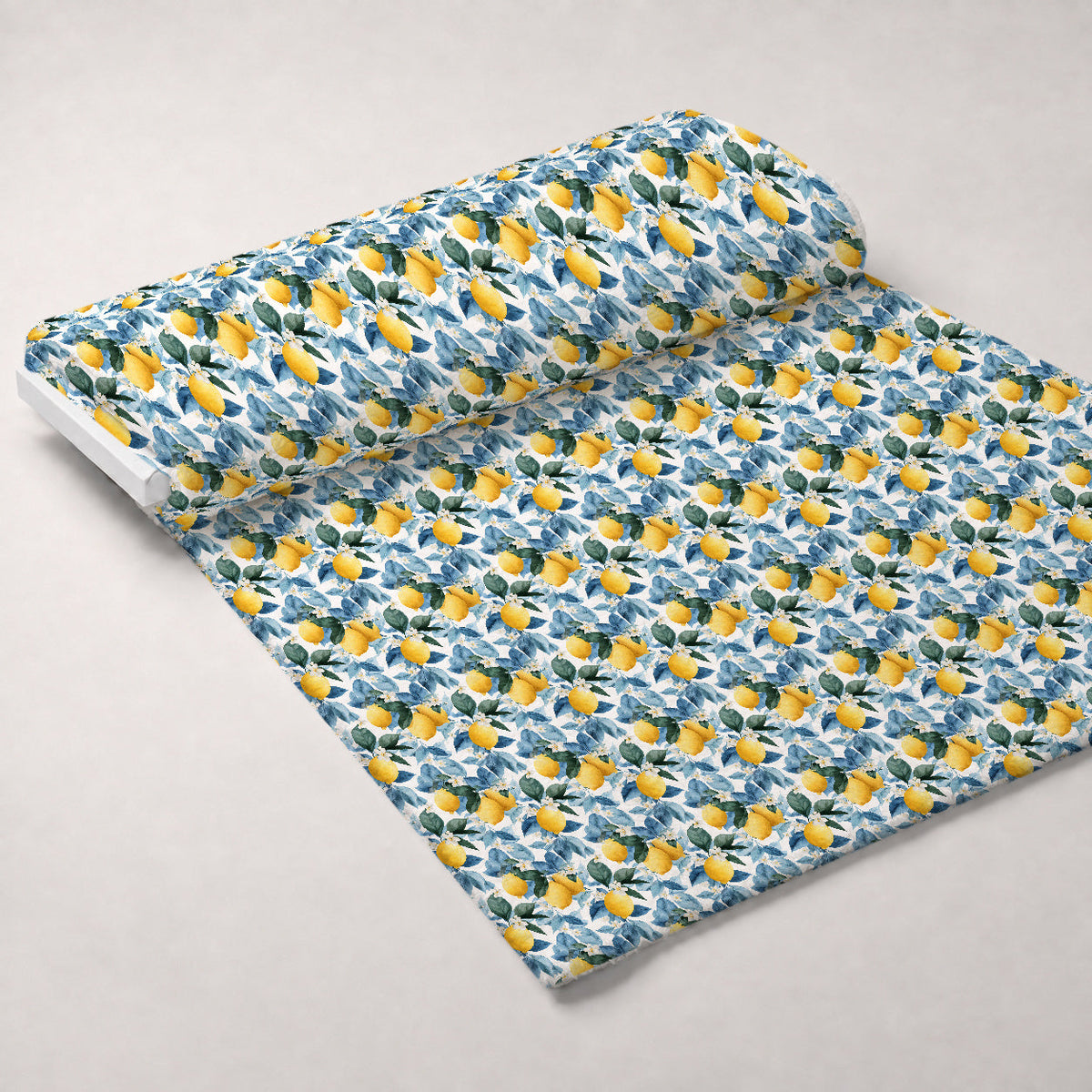 Sicilian Citrus Grove Pattern 13 Fleece Fabric — fleece fabric unrolled bolt preview (mv-fleece-v1:bolt)