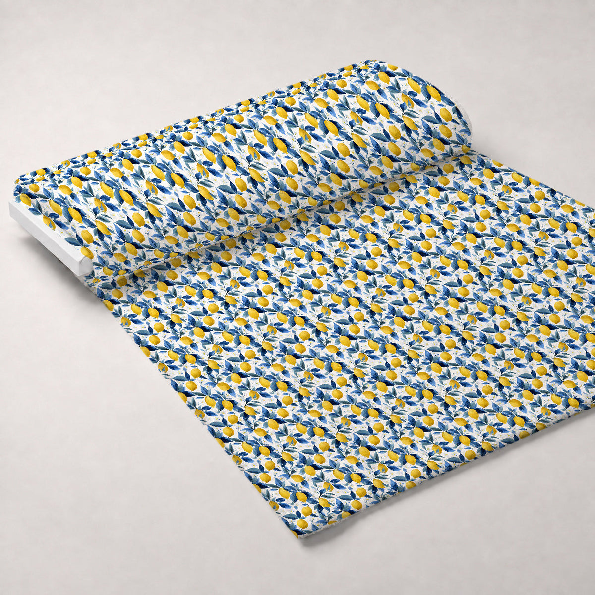 Sicilian Citrus Grove Pattern 14 Fleece Fabric — fleece fabric unrolled bolt preview (mv-fleece-v1:bolt)