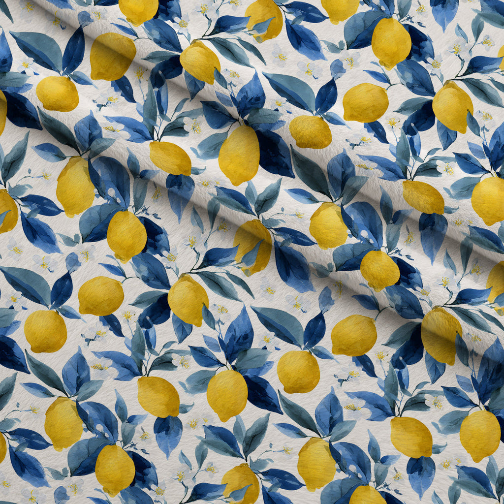 Sicilian Citrus Grove Pattern 14 Fleece Fabric — fleece fabric folded close-up preview (mv-fleece-v1:lying)