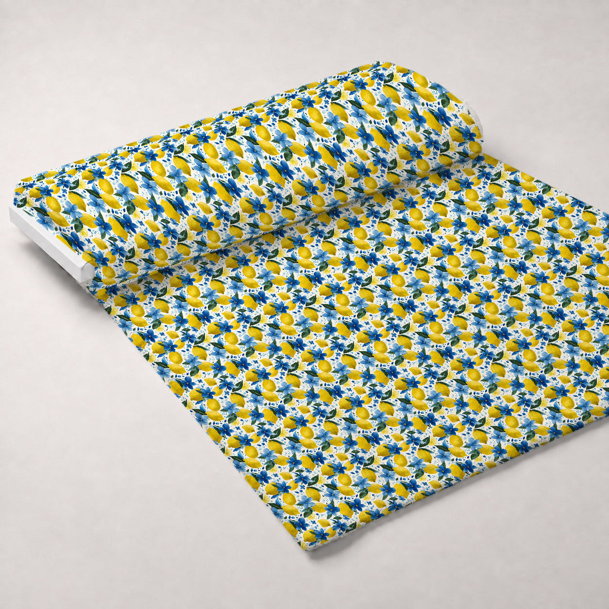 Sicilian Citrus Grove Pattern 3 Fleece Fabric — fleece fabric unrolled bolt preview (mv-fleece-v1:bolt)