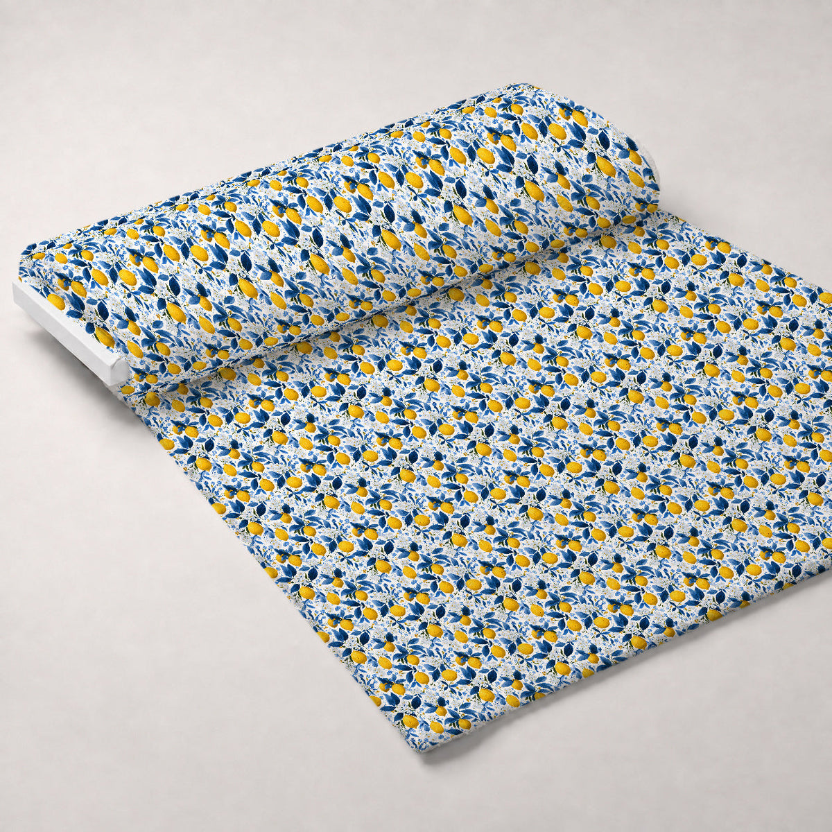 Sicilian Citrus Grove Pattern 7 Fleece Fabric — fleece fabric unrolled bolt preview (mv-fleece-v1:bolt)