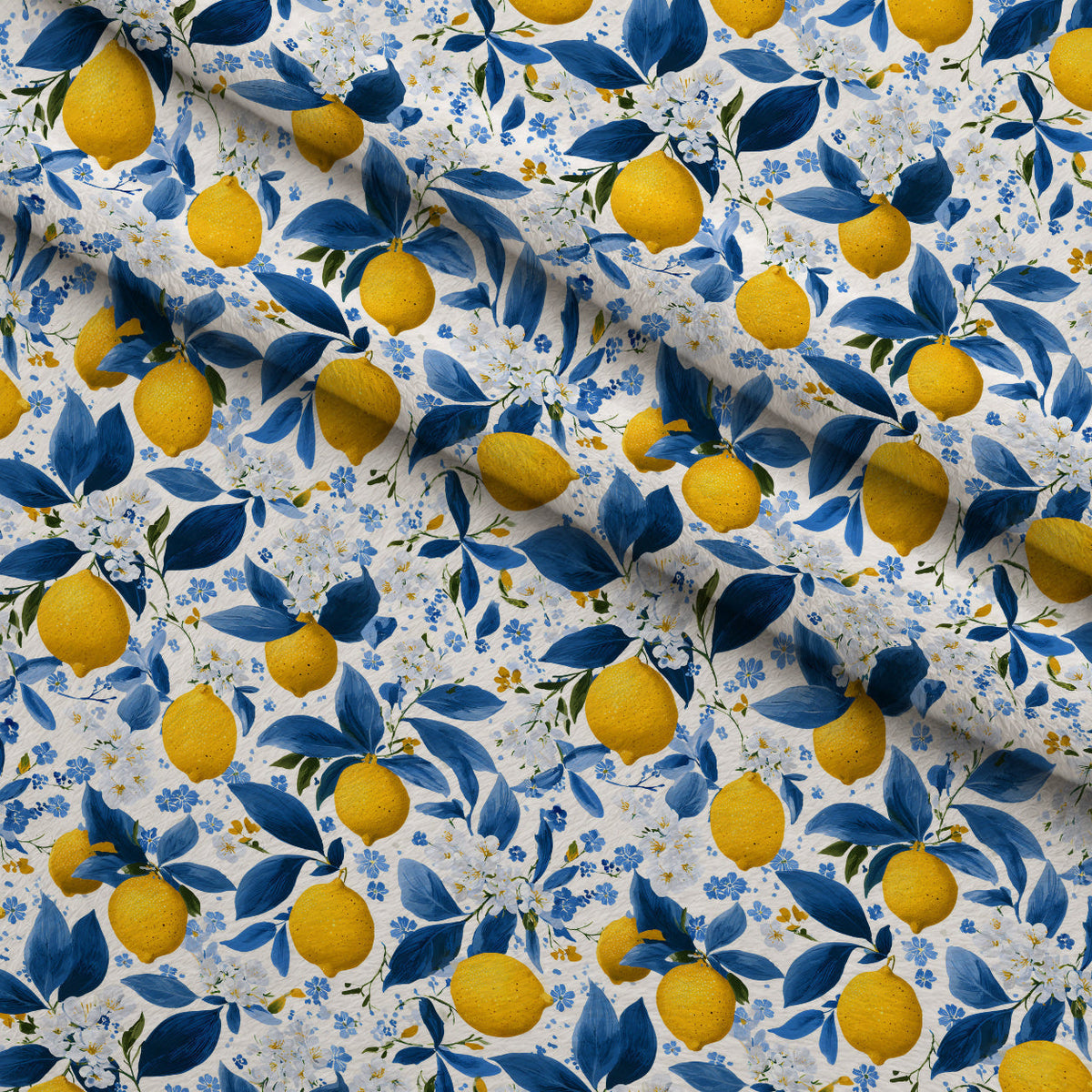 Sicilian Citrus Grove Pattern 7 Fleece Fabric — fleece fabric folded close-up preview (mv-fleece-v1:lying)