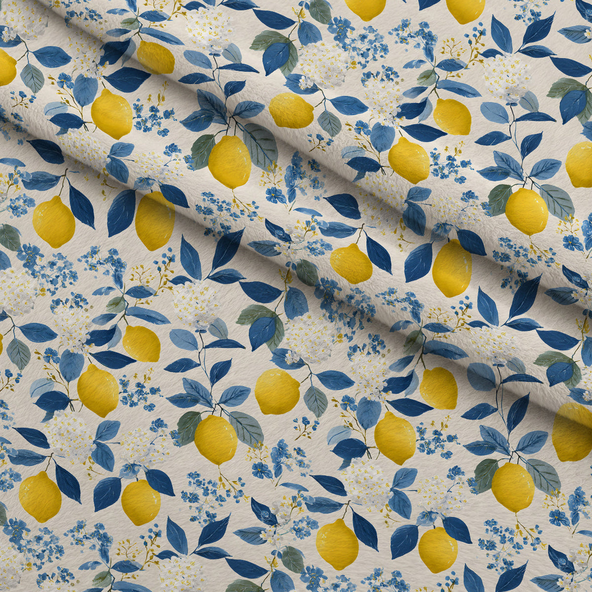 Sicilian Citrus Grove Pattern 9 Fleece Fabric — fleece fabric folded close-up preview (mv-fleece-v1:lying)