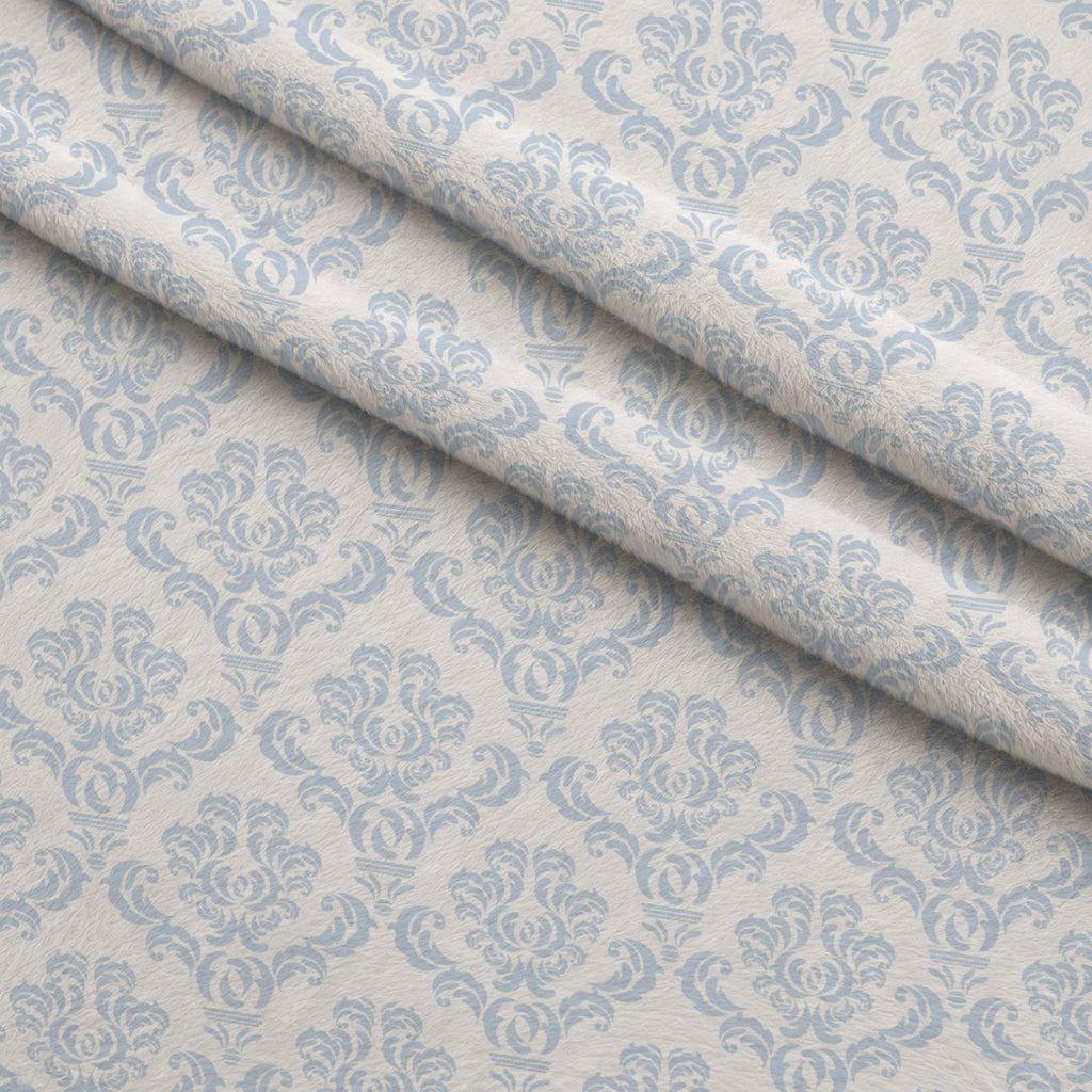 Simple Damask Blue Fleece Fabric — fleece fabric folded close-up preview (mv-fleece-v1:lying)