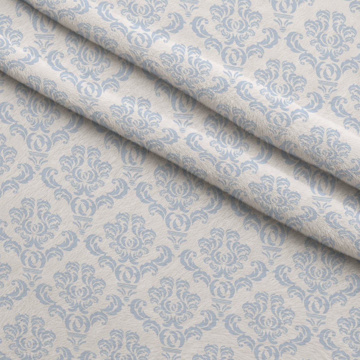 Simple Damask Blue Fleece Fabric — fleece fabric folded close-up preview (mv-fleece-v1:lying)
