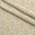 Simple Damask Gold Fleece Fabric — fleece fabric folded close-up preview (mv-fleece-v1:lying)