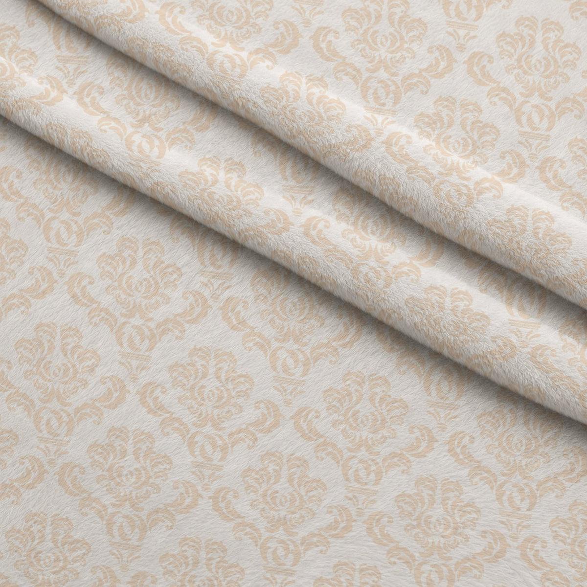 Simple Damask Orange Fleece Fabric — fleece fabric folded close-up preview (mv-fleece-v1:lying)