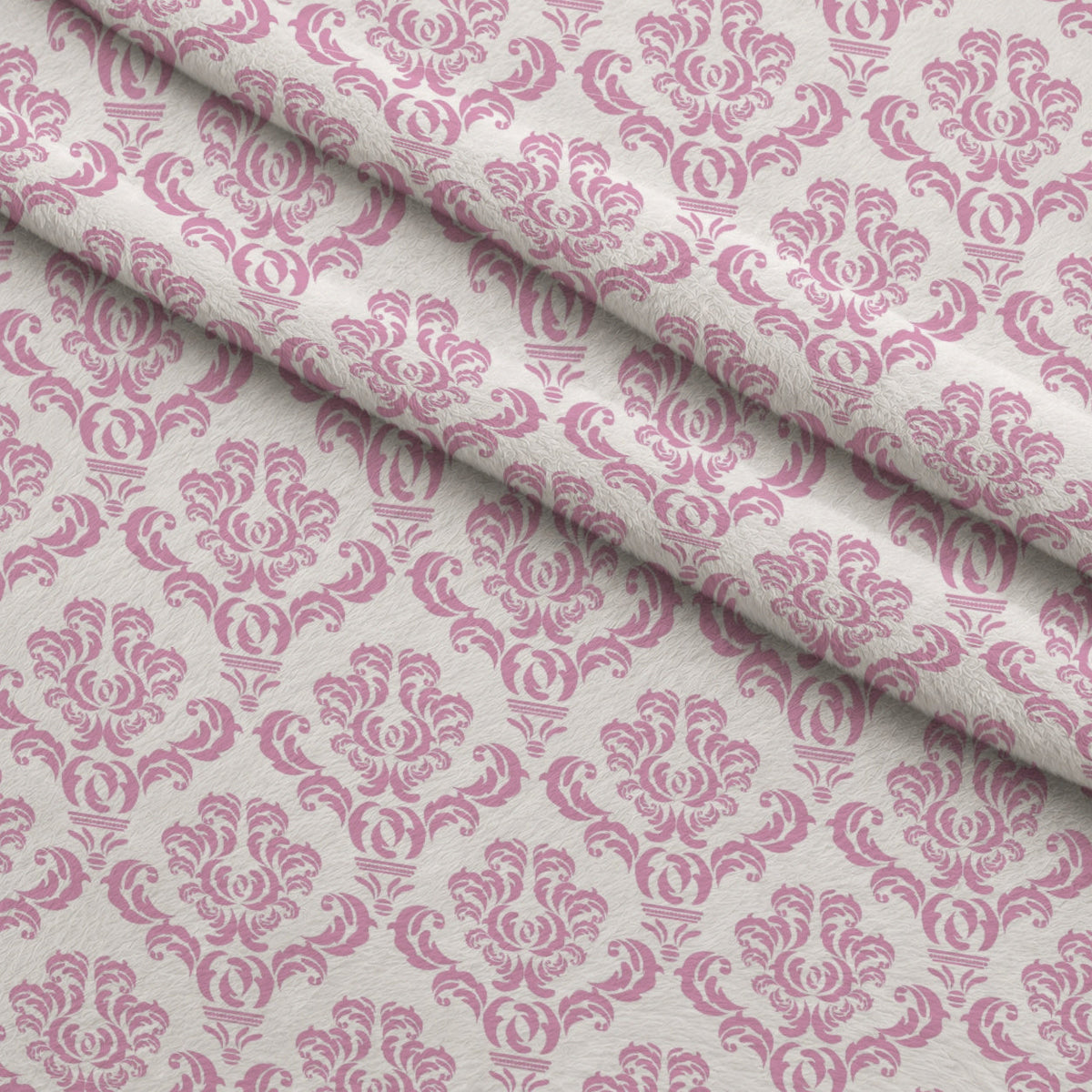 Simple Damask Pink Fleece Fabric — fleece fabric folded close-up preview (mv-fleece-v1:lying)